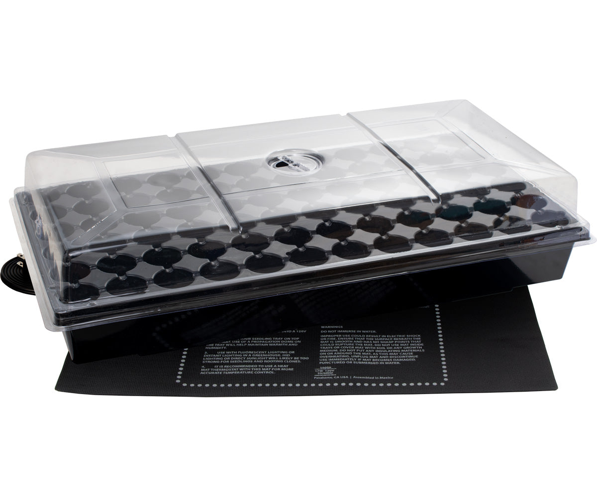 Germination Station w/Heat Mat, Tray, 72-Cell Pack, 2" Dome