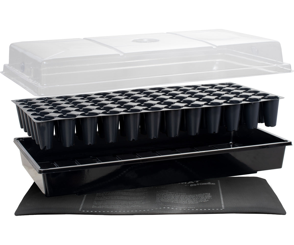 Germination Station w/Heat Mat, Tray, 72-Cell Pack, 2" Dome