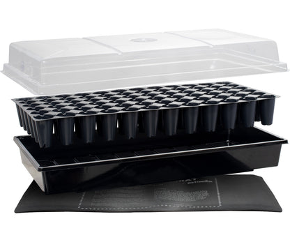 Germination Station w/Heat Mat, Tray, 72-Cell Pack, 2" Dome